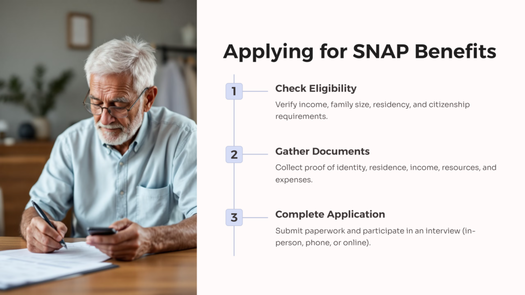 SNAP Benefits Application infographic