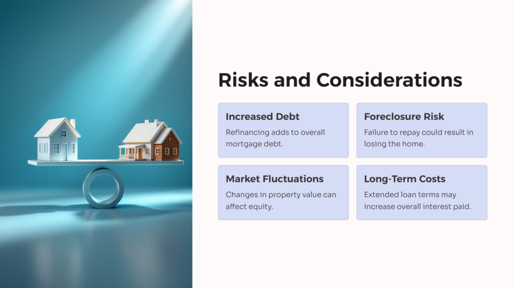 VA Cash-Out Refinance Risks infographic