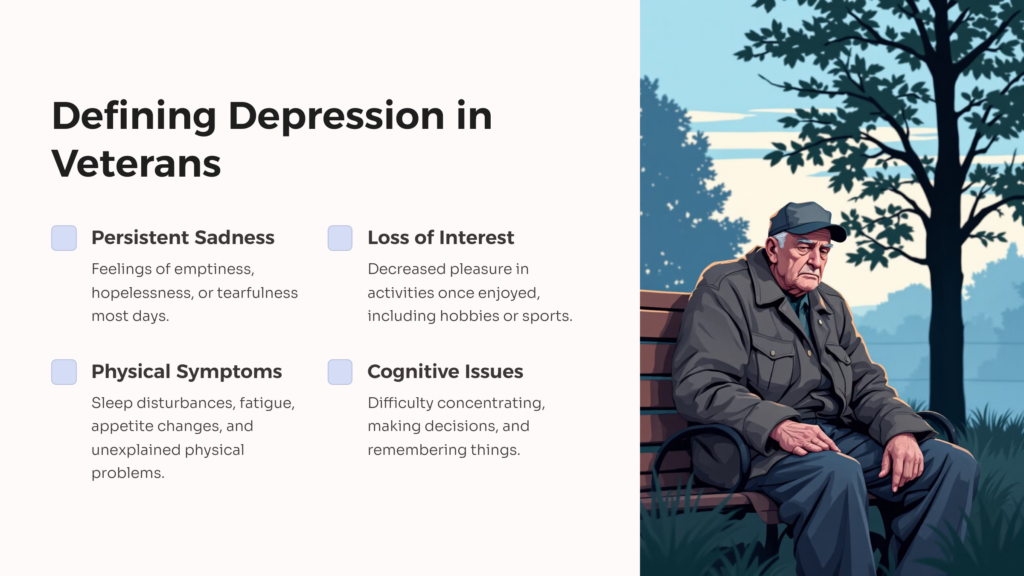 Depression in Veterans infographic