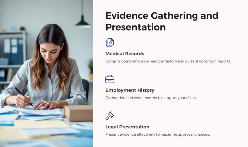 Disability Lawyer Evidence Gathering infographic