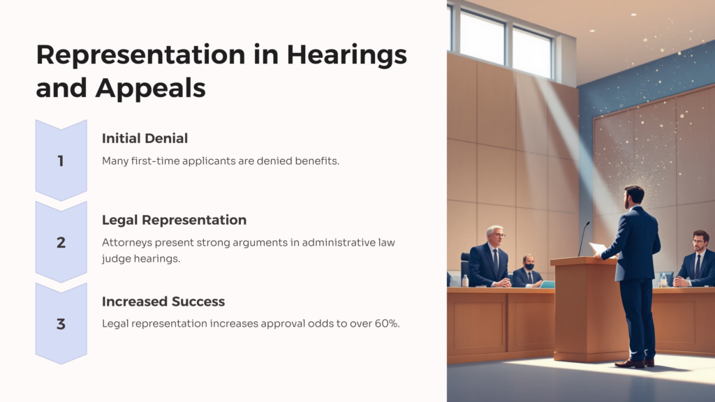 Disability Lawyer Hearing Representation infographic