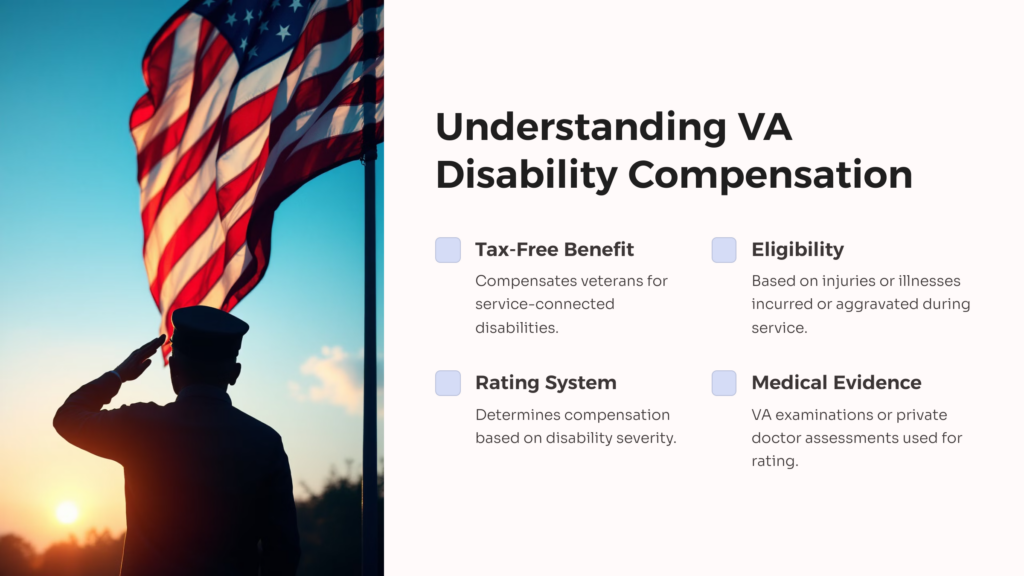 VA Disability Pay Compensation infographic