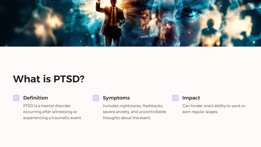 post-traumatic stress disorder (PTSD) infographic