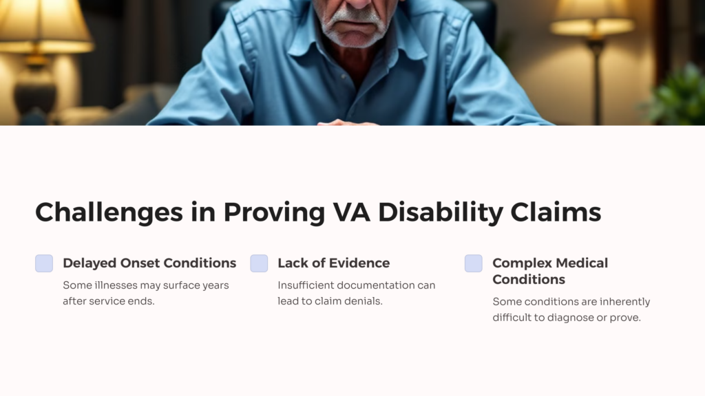 VA Disability Claims Challenges infographic