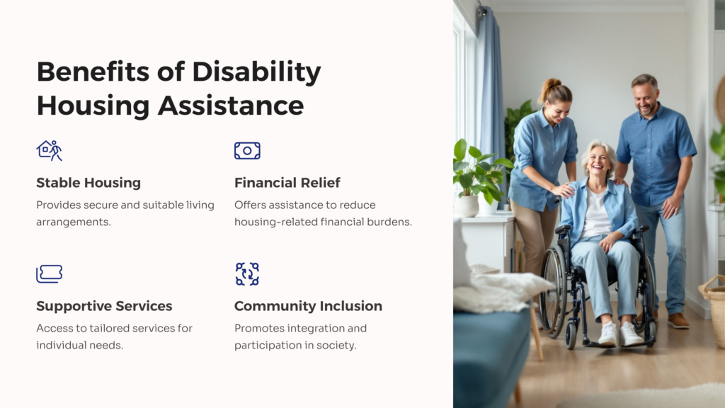 Disabled Housing Assistance Benefits infographic