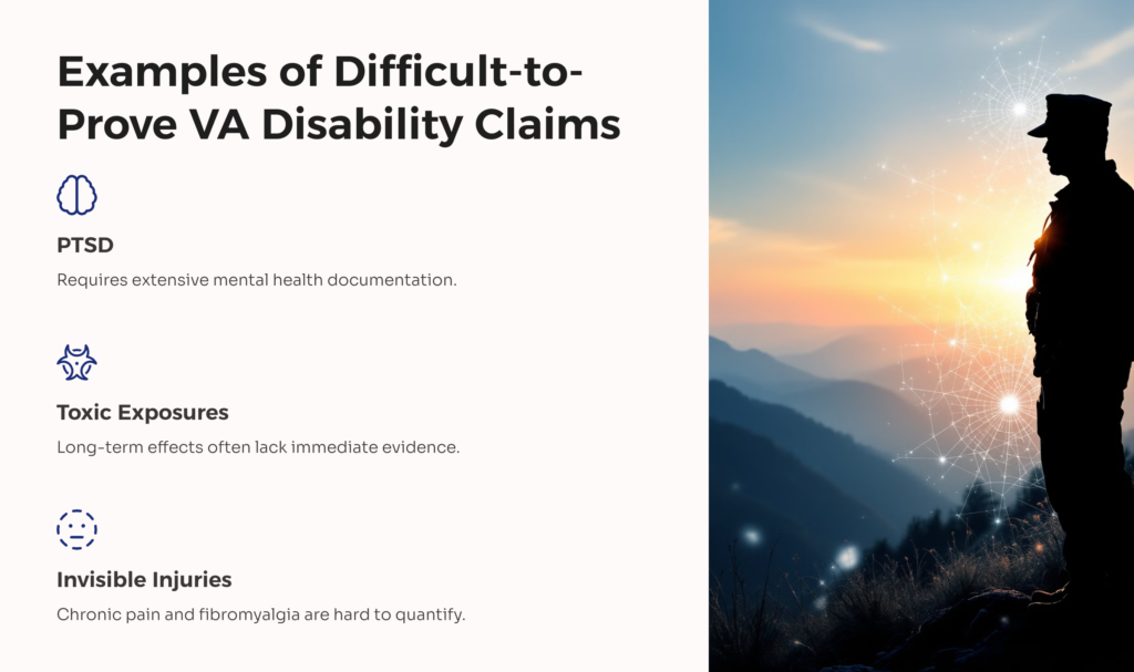 Difficult VA Disability Claims infographic