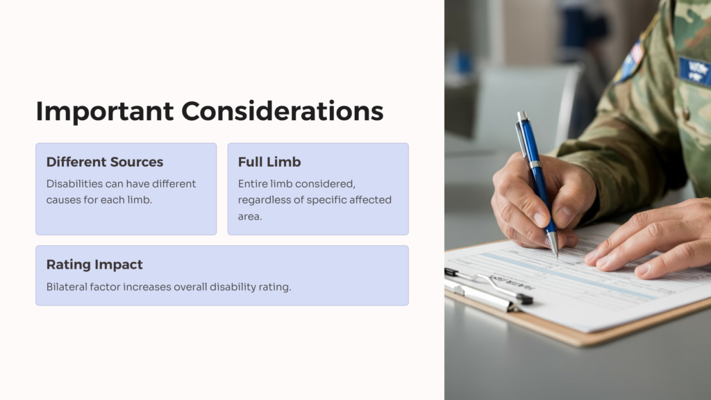 Bilateral Disability Considerations infographic