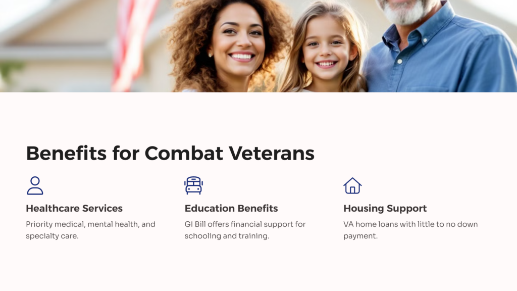 Combat Veteran Benefits infographic