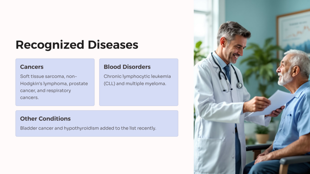 Agent Orange Connected Diseases infographic