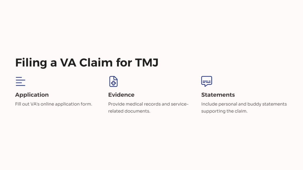 TMJ File VA Claim infographic