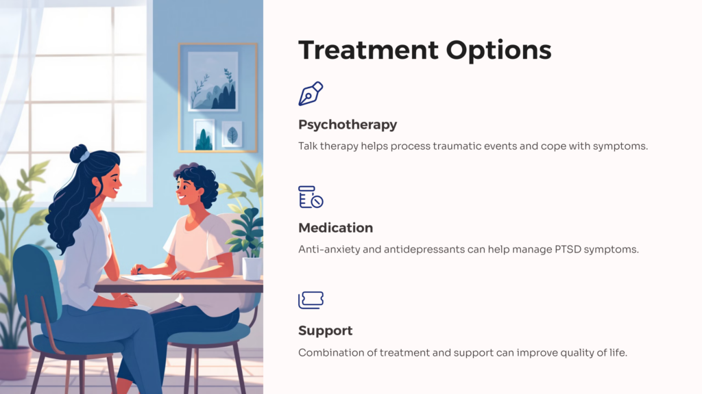 PTSD Treatment Options infographic