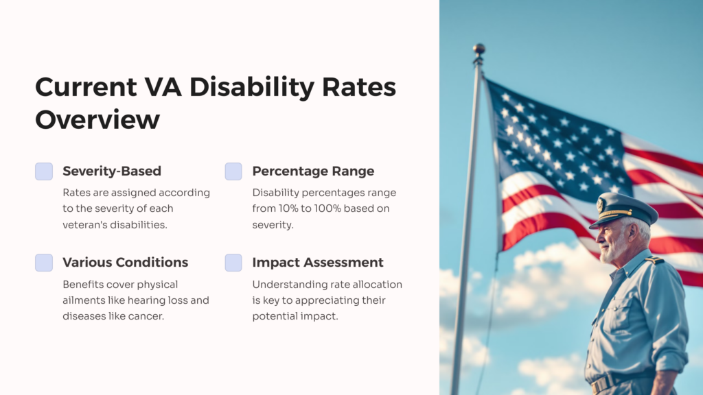 Current VA Disability Rates infographic