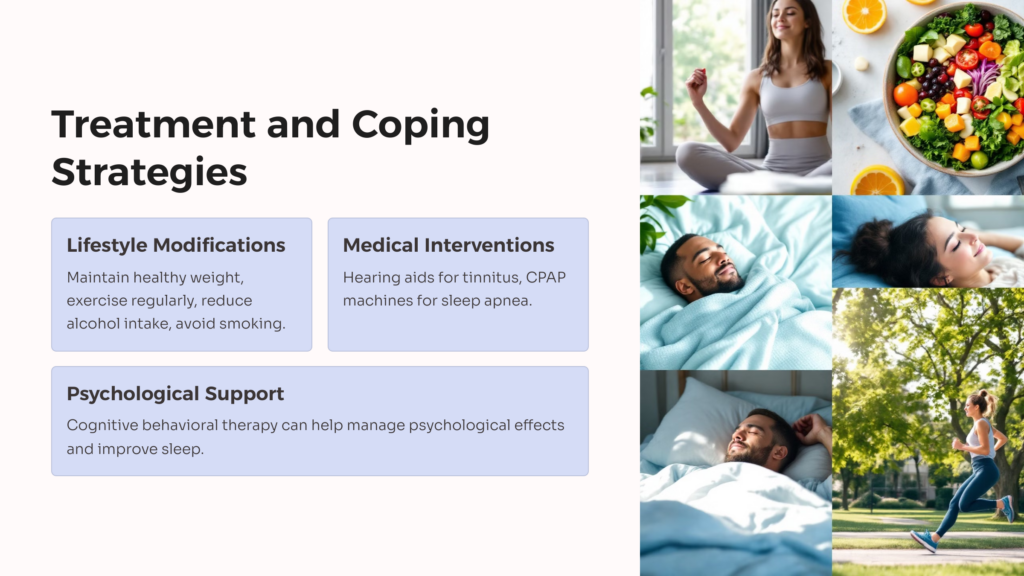 Sleep Apnea Treatment and Coping infographic