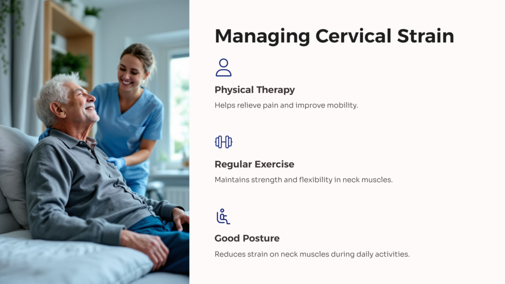 Managing Cervical Strain infographic