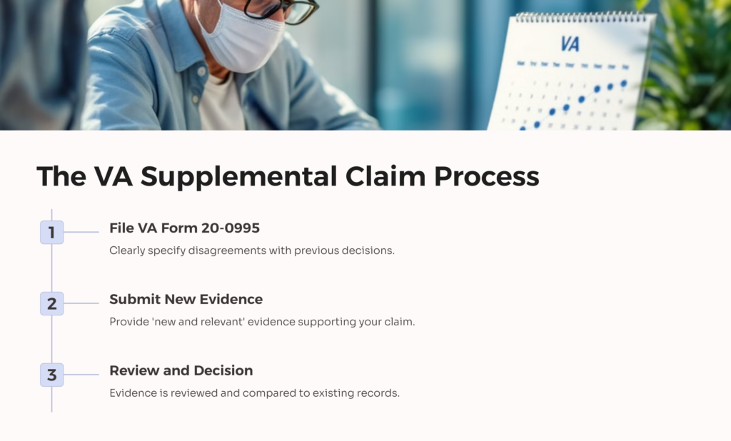 VA Supplemental Claim Process infographic