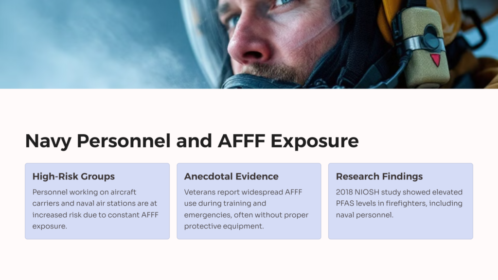 Navy Personnel and AFFF Exposure infographic