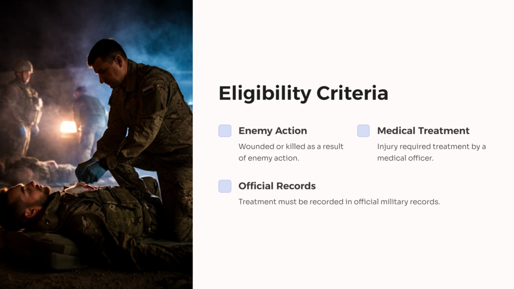 Purple Heart Eligibility infographic