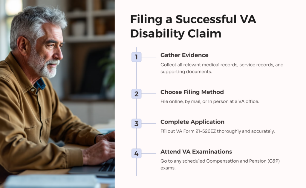 File Successful VA Disability Claim infographic