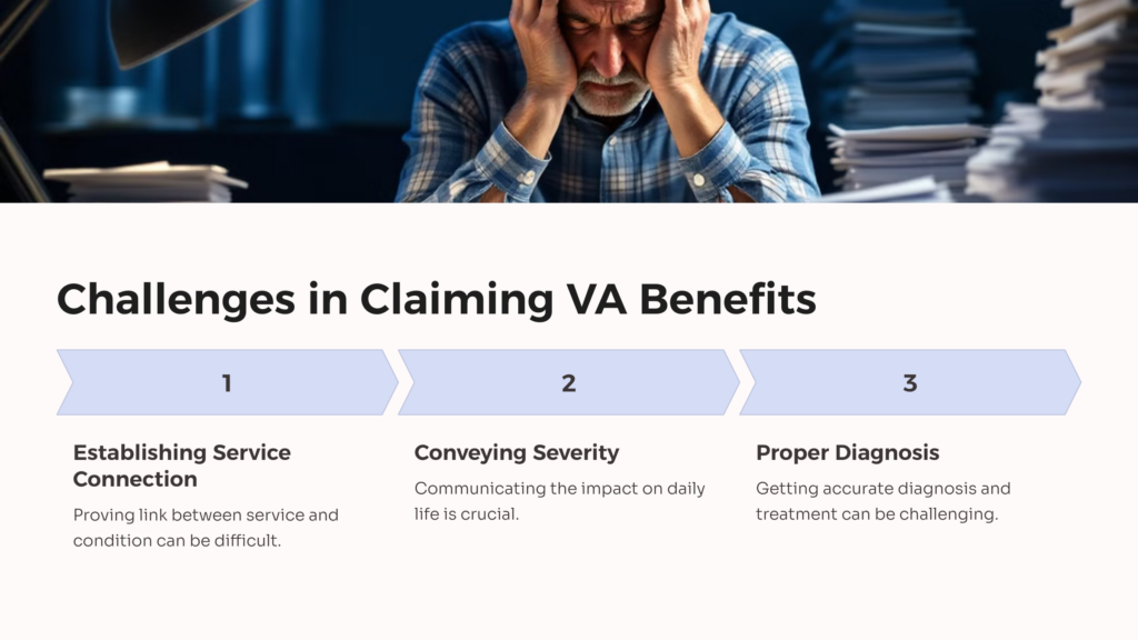 Dry Eye Challenges in Claiming VA Benefits infographic