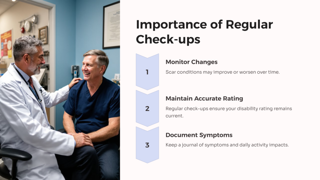 VA Scar Ratings Checkups infographic