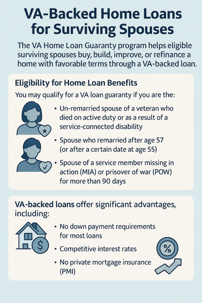VA Surviving Spouse Home Loan infographic