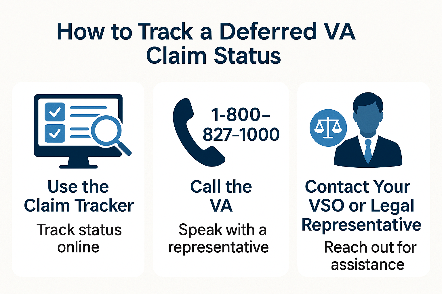 Track VA Deferred Claim infographic