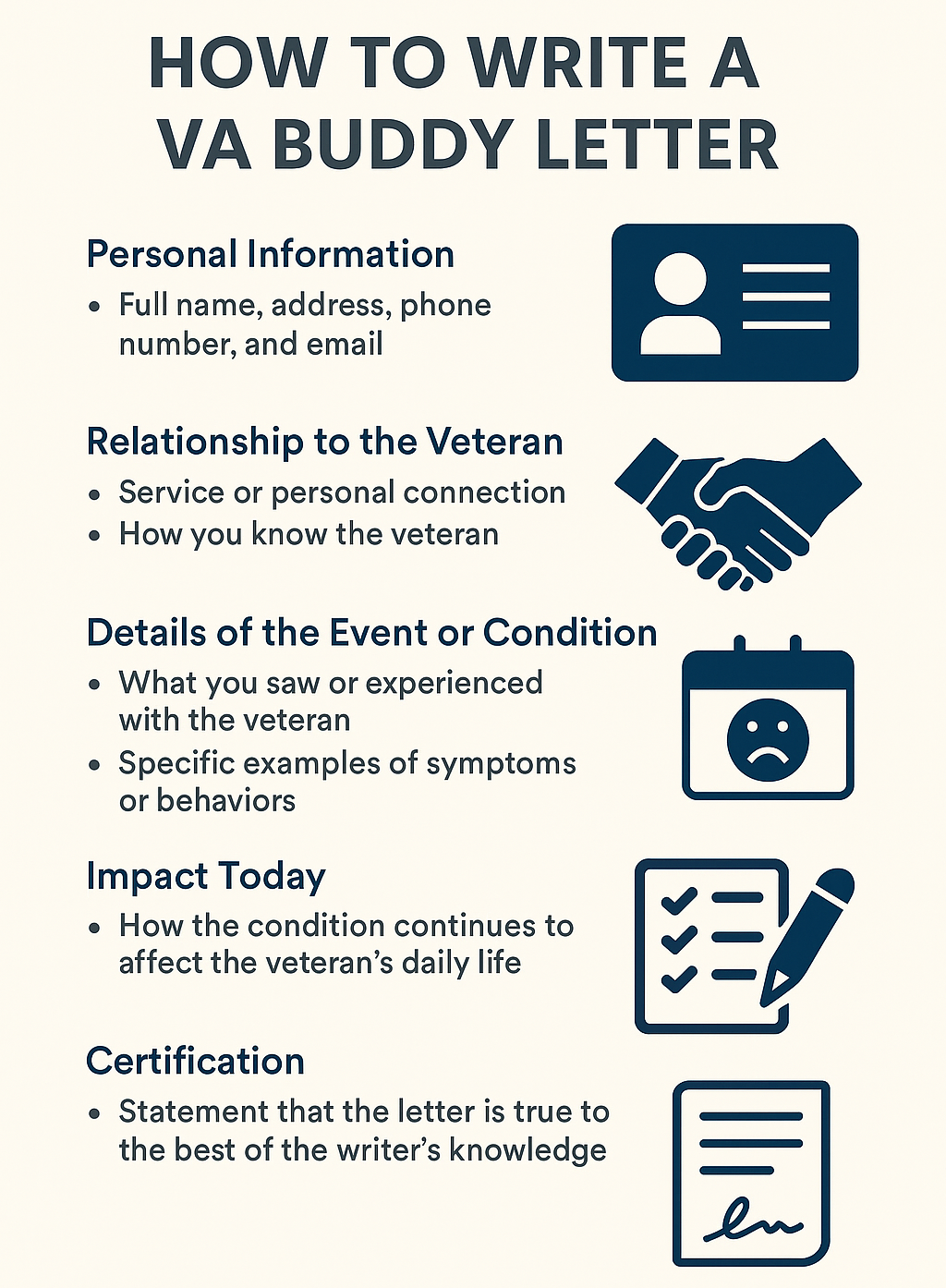VA Buddy Letter Example for Disability Claims All Veteran
