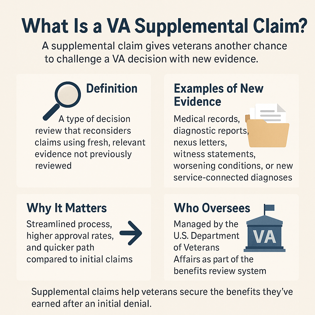 VA Supplemental Claim infographic
