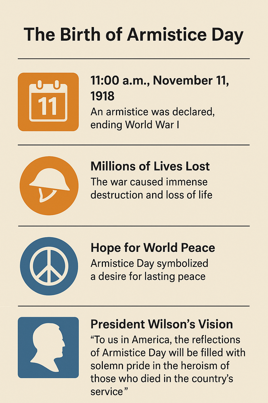 Armistice Day Birth infographic