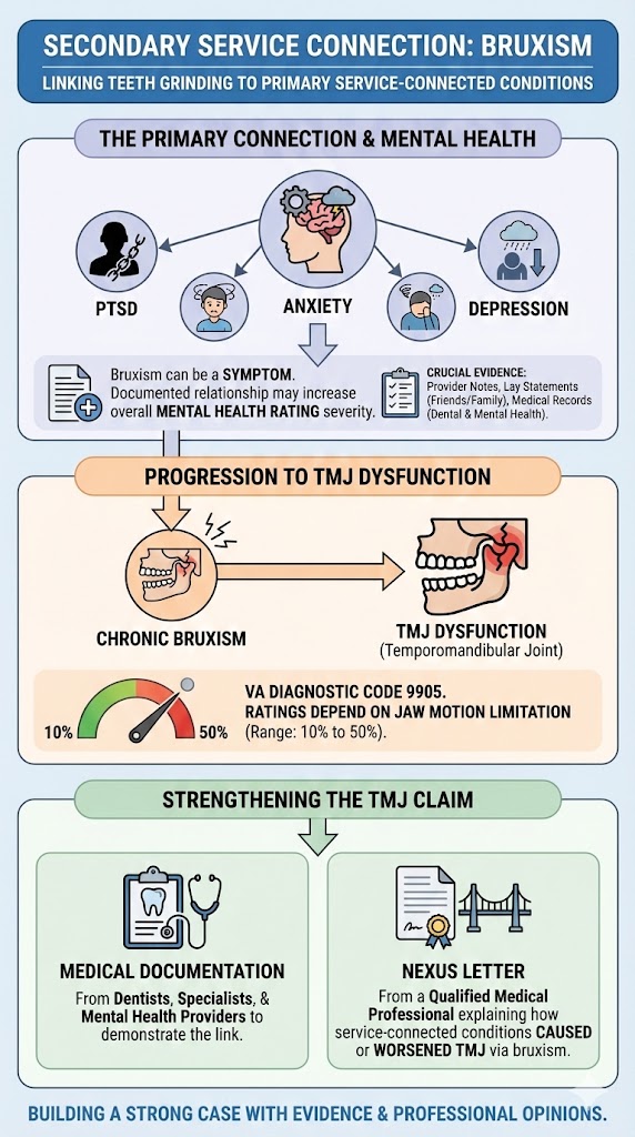 Bruxism Secondary Service Condition infographic