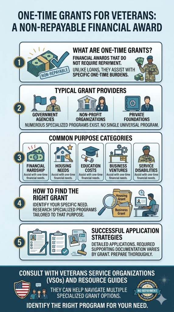 Veteran One Time Grant infographic