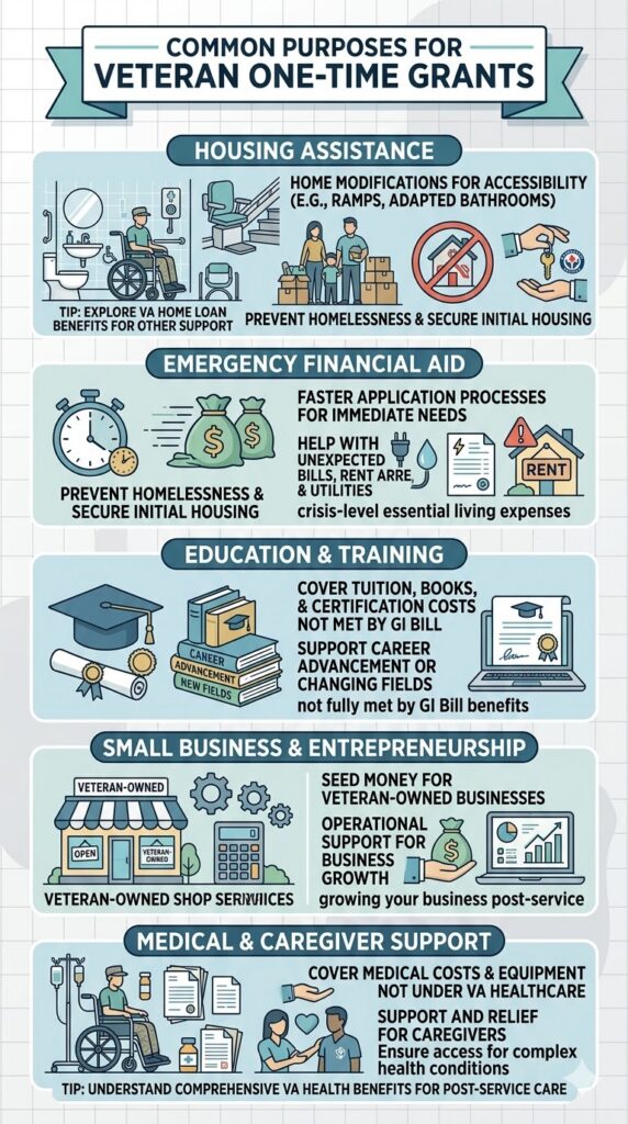 Veteran One Time Grant Purpose infographic