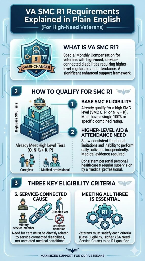 VA SMC R1 Requirements infographic