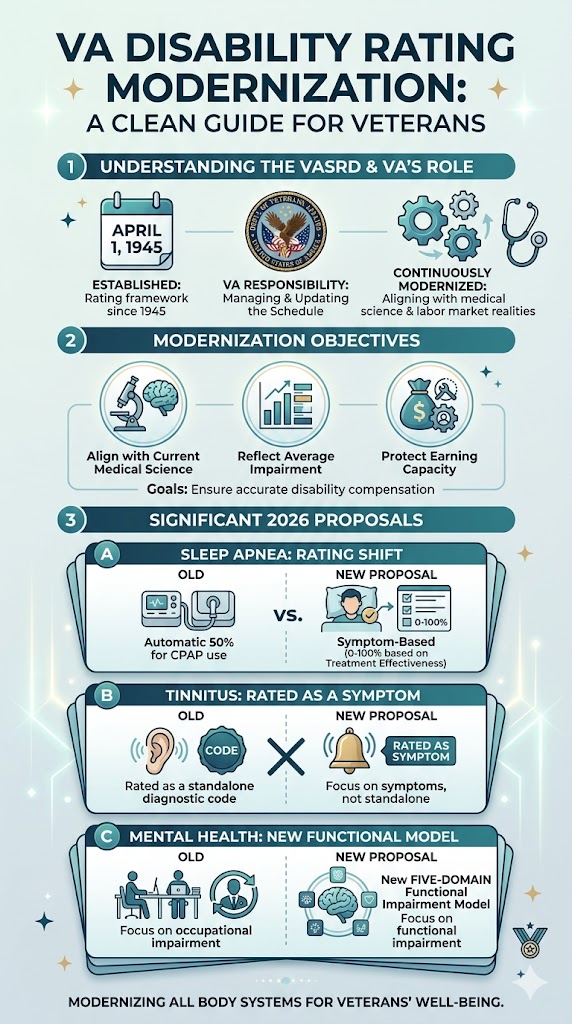VA Disability Rating Modernization infographic