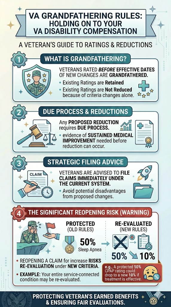 VA Grandfathering Rules infographic