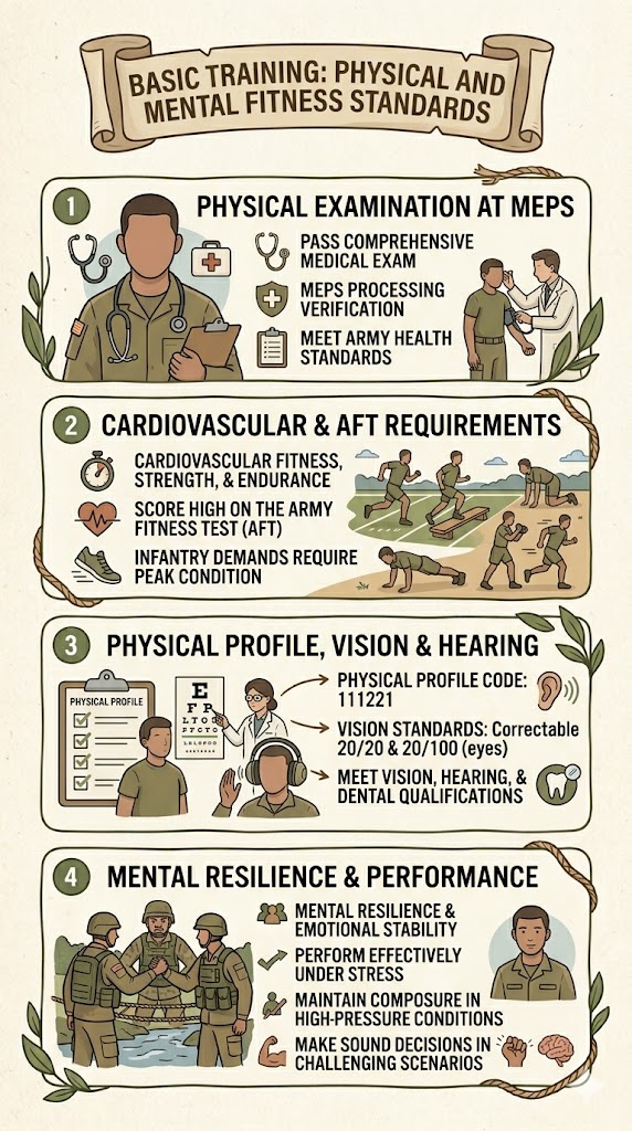11B Infantryman Basic training infographic