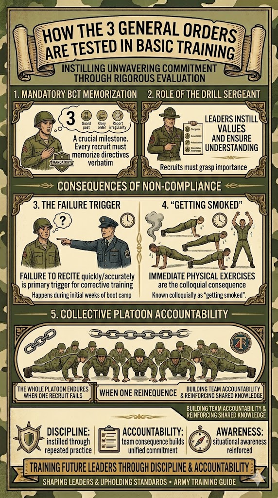 Army 3 General Orders Training infographic