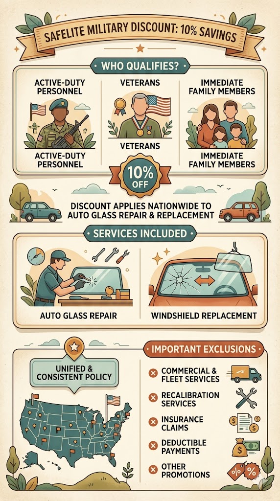 Safelite Military Discount infographic