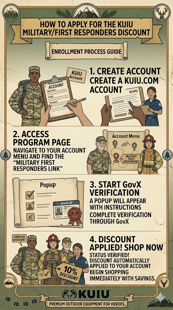 KUIU discount application infographic