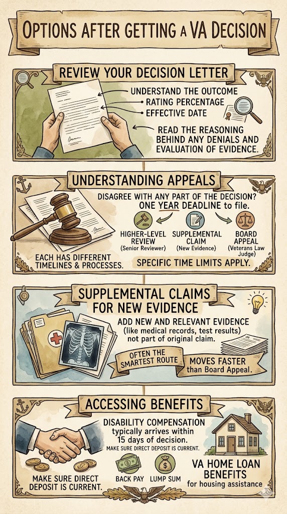 Options After VA Decision infographic