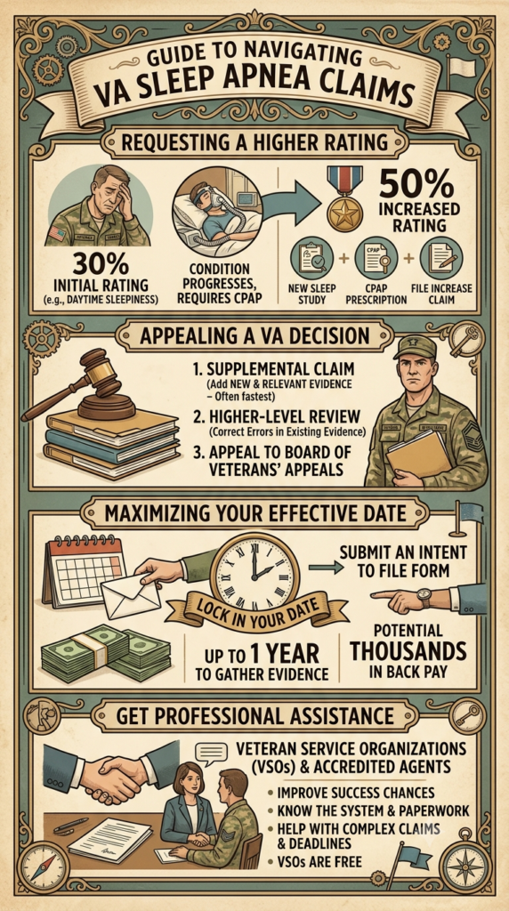 VA Sleep Apnea Claims Guide infographic