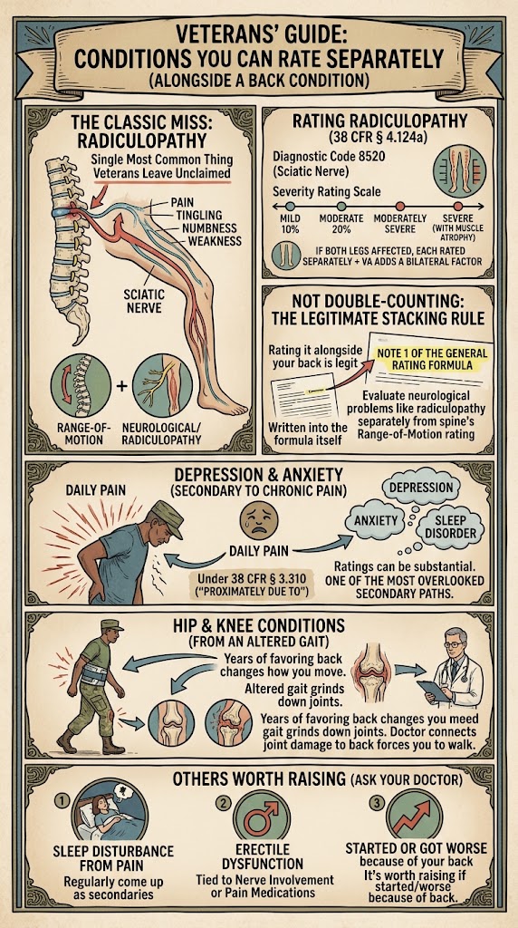Back Pain Secondary Rating infographic