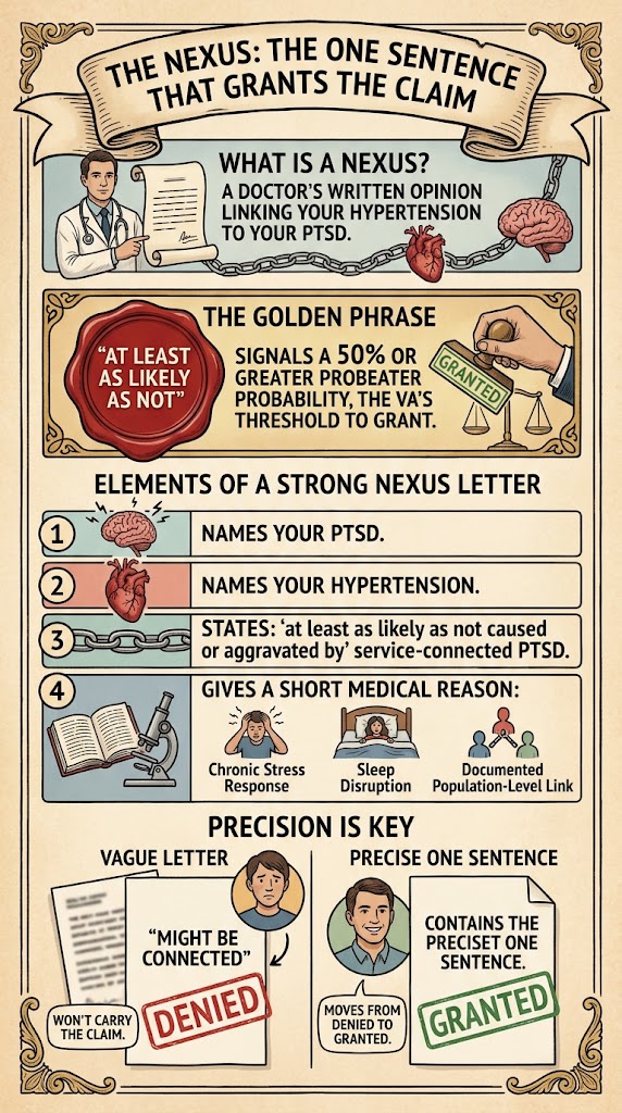 Nexus: Sentence That Grants the Claim infographic